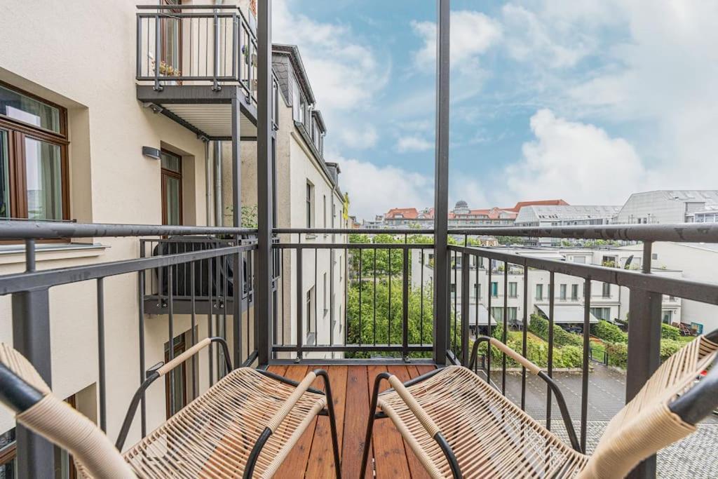 Stylisches Zentrales City-Apartment Mit 2 Balkonen Leipzig Eksteriør bilde